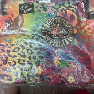 Consuela Multicolor Tiger and Parrot Tote